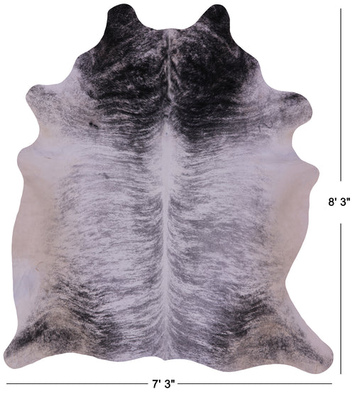 Grey Brindle Natural Cowhide Rug - XX-Large 8' 3