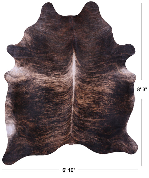 Light Brindle Natural Cowhide Rug - XX-Large 8' 3