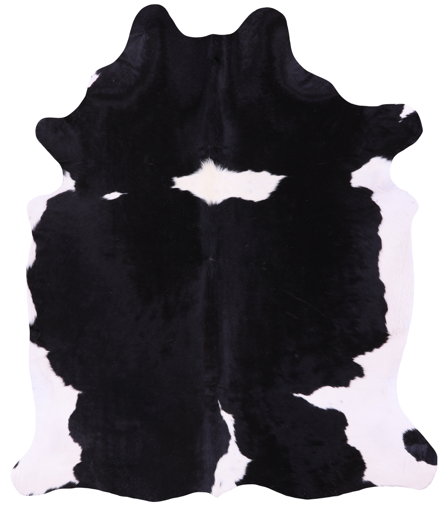 Black & White Natural Cowhide Rug - XX-Large 7' 8"H x 6' 5"W