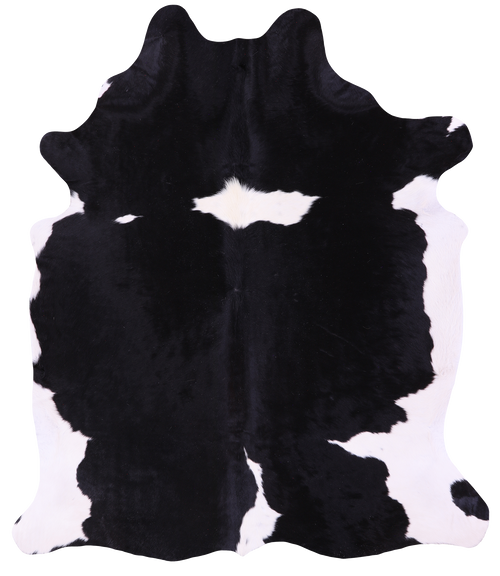 Black & White Natural Cowhide Rug - XX-Large 7' 8