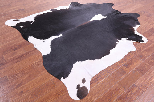 Black & White Natural Cowhide Rug - XX-Large 8' 0