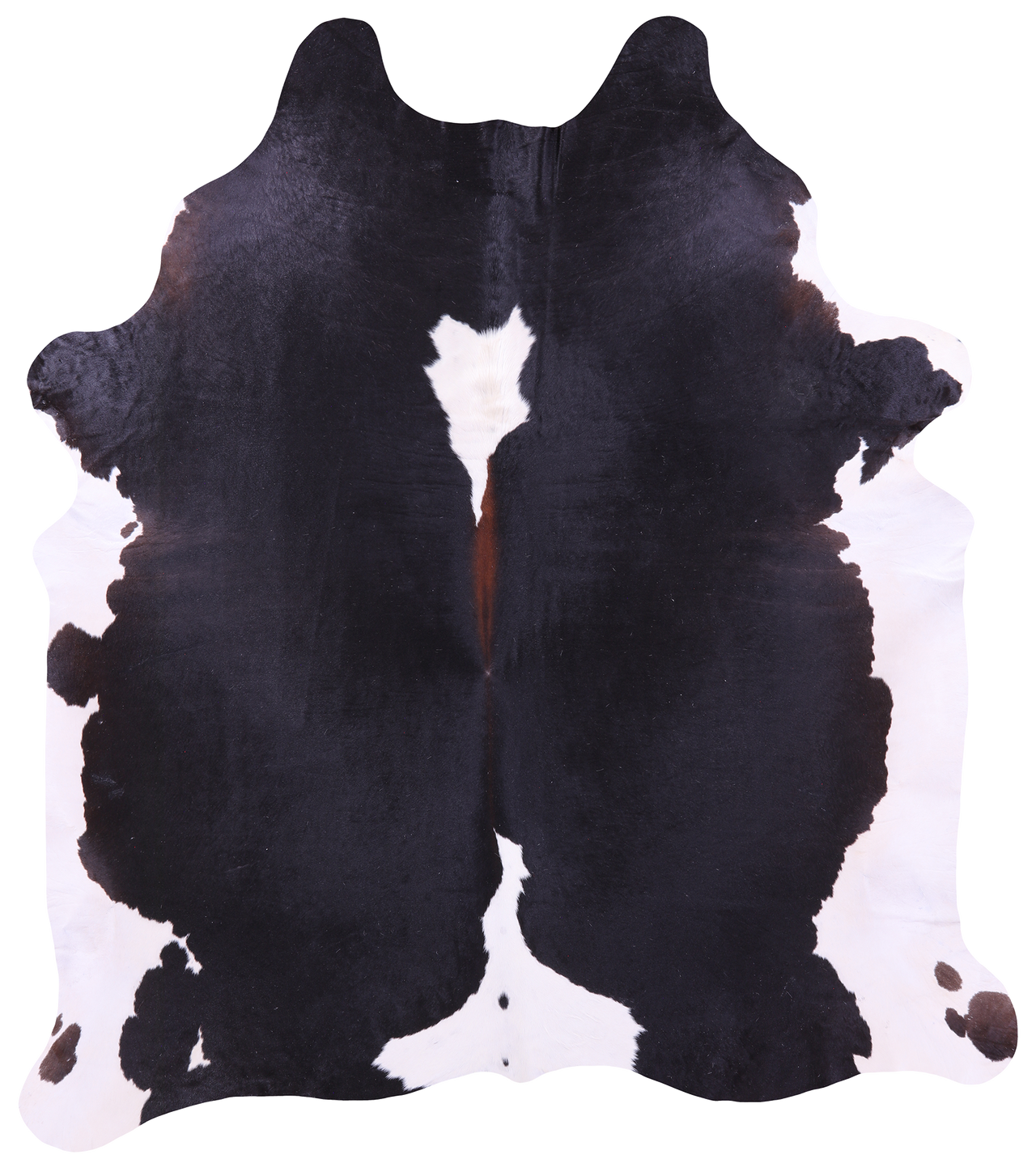 Black & White Natural Cowhide Rug - XX-Large 8' 0"H x 6' 10"W