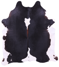 Thumbnail for Black & White Natural Cowhide Rug - XX-Large 8' 0
