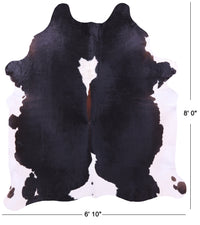 Thumbnail for Black & White Natural Cowhide Rug - XX-Large 8' 0