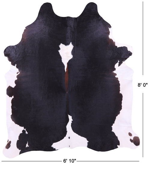 Black & White Natural Cowhide Rug - XX-Large 8' 0