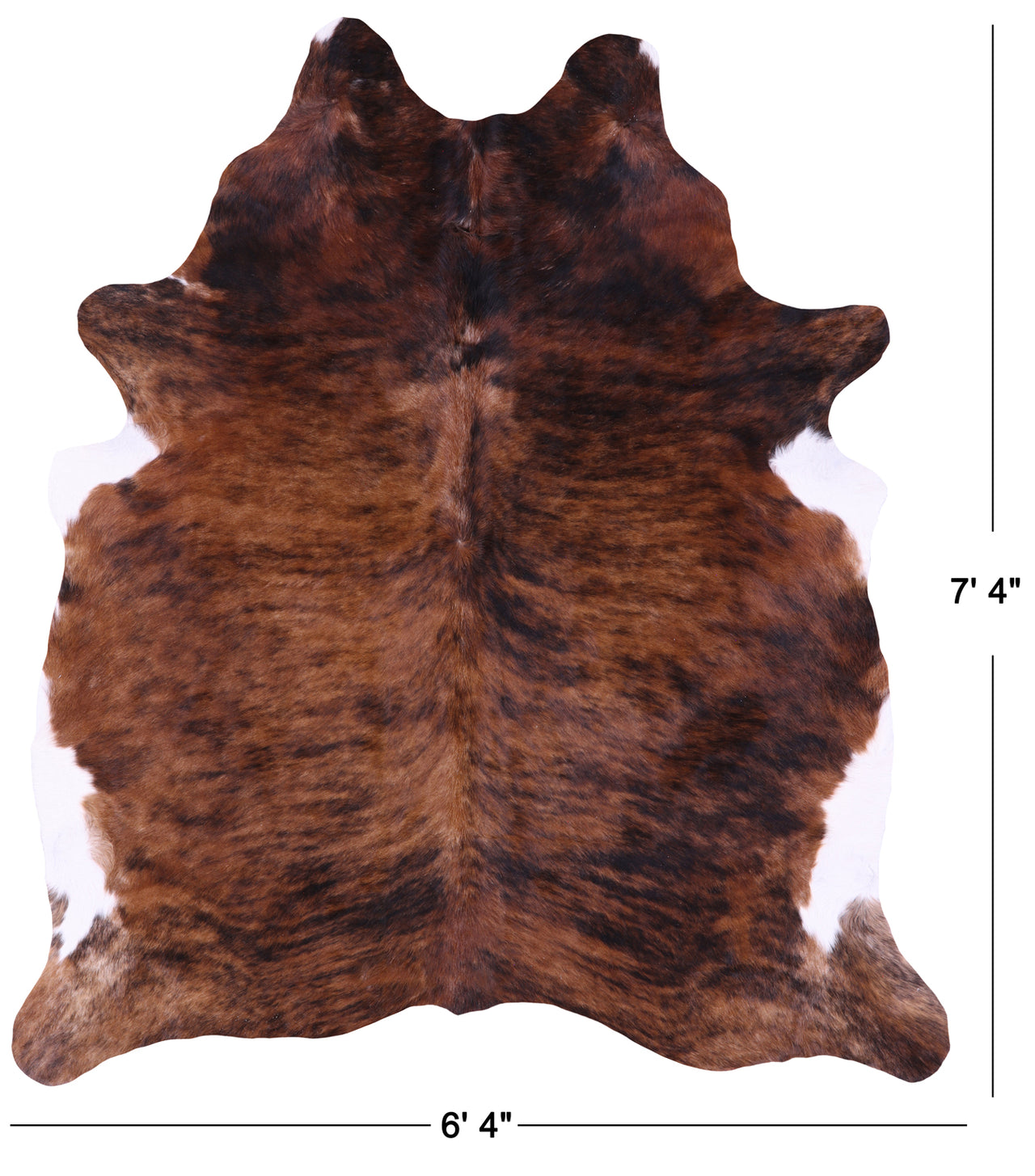 Brindle Natural Cowhide Rug - XX-Large 7' 4"H x 6' 4"W