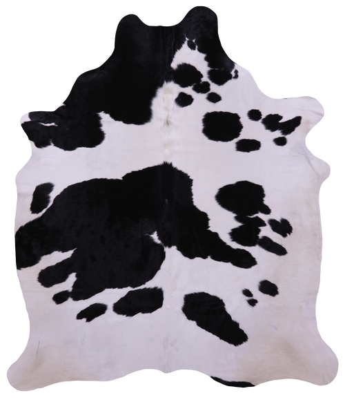 Black & White Natural Cowhide Rug - XX-Large 7' 8