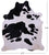 Black & White Natural Cowhide Rug - XX-Large 7' 8"H x 6' 7"W