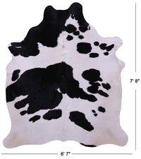 Thumbnail for Black & White Natural Cowhide Rug - XX-Large 7' 8