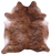 Light Brindle Natural Cowhide Rug - X-Large 7' 0"H x 6' 6"W