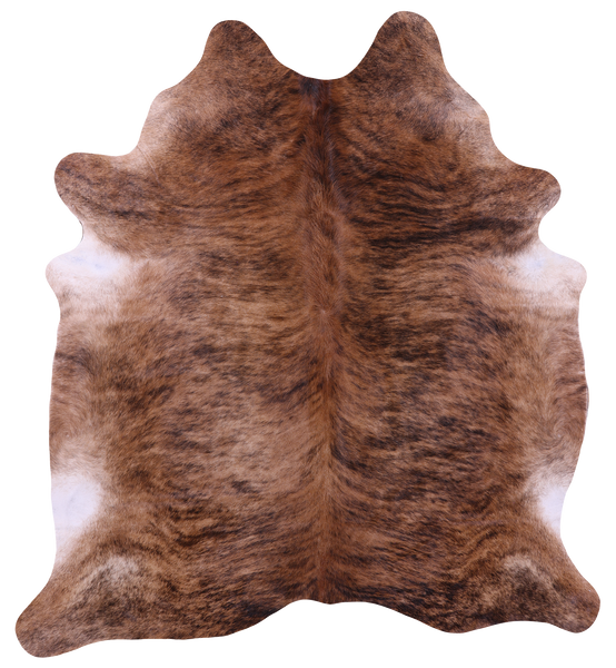 Light Brindle Natural Cowhide Rug - X-Large 7' 0"H x 6' 6"W