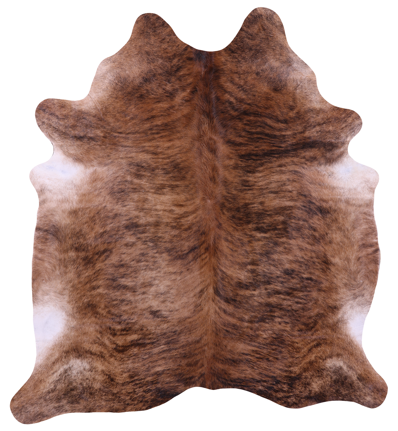 Light Brindle Natural Cowhide Rug - X-Large 7' 0"H x 6' 6"W