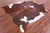 Brown & White Natural Cowhide Rug - X-Large 7' 0"H x 6' 5"W