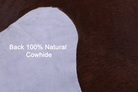 Thumbnail for Brown & White Natural Cowhide Rug - X-Large 7' 0