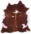 Brown & White Natural Cowhide Rug - X-Large 7' 0"H x 6' 5"W