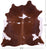 Brown & White Natural Cowhide Rug - X-Large 7' 0"H x 6' 5"W