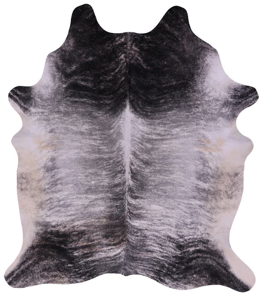 Grey Brindle Natural Cowhide Rug - XX-Large 7' 9"H x 6' 7"W