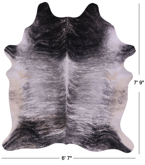 Grey Brindle Natural Cowhide Rug - XX-Large 7' 9