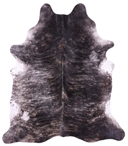 Grey Brindle Natural Cowhide Rug - XX-Large 7' 10"H x 7' 0"W
