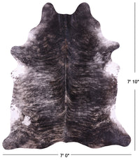 Thumbnail for Grey Brindle Natural Cowhide Rug - XX-Large 7' 10