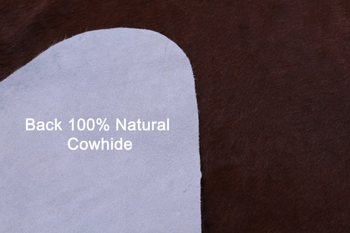 Brown & White Natural Cowhide Rug - XX-Large 7' 7