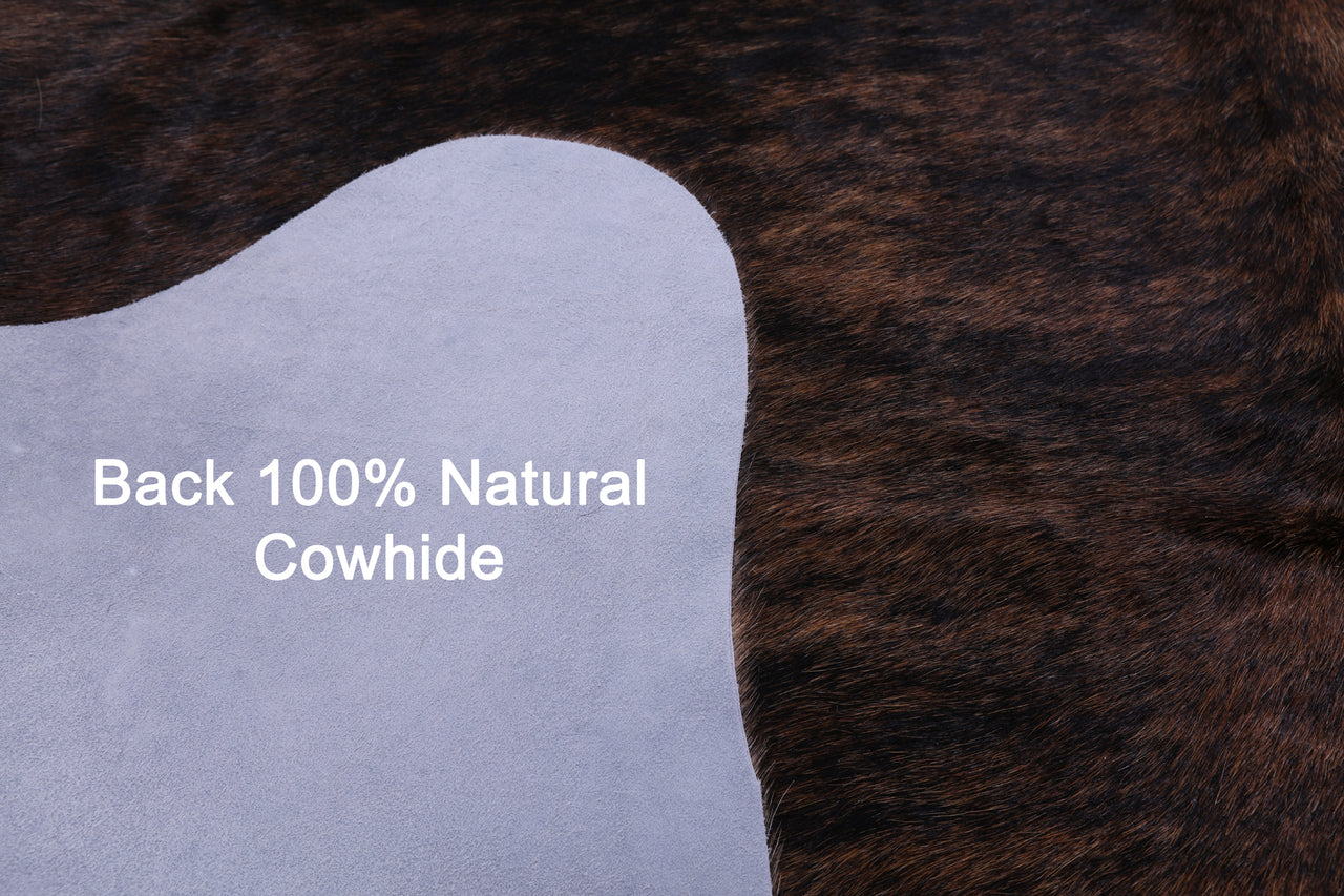 Brindle Natural Brown Cowhide Rug - XX-Large 7' 8"H x 6' 2"W