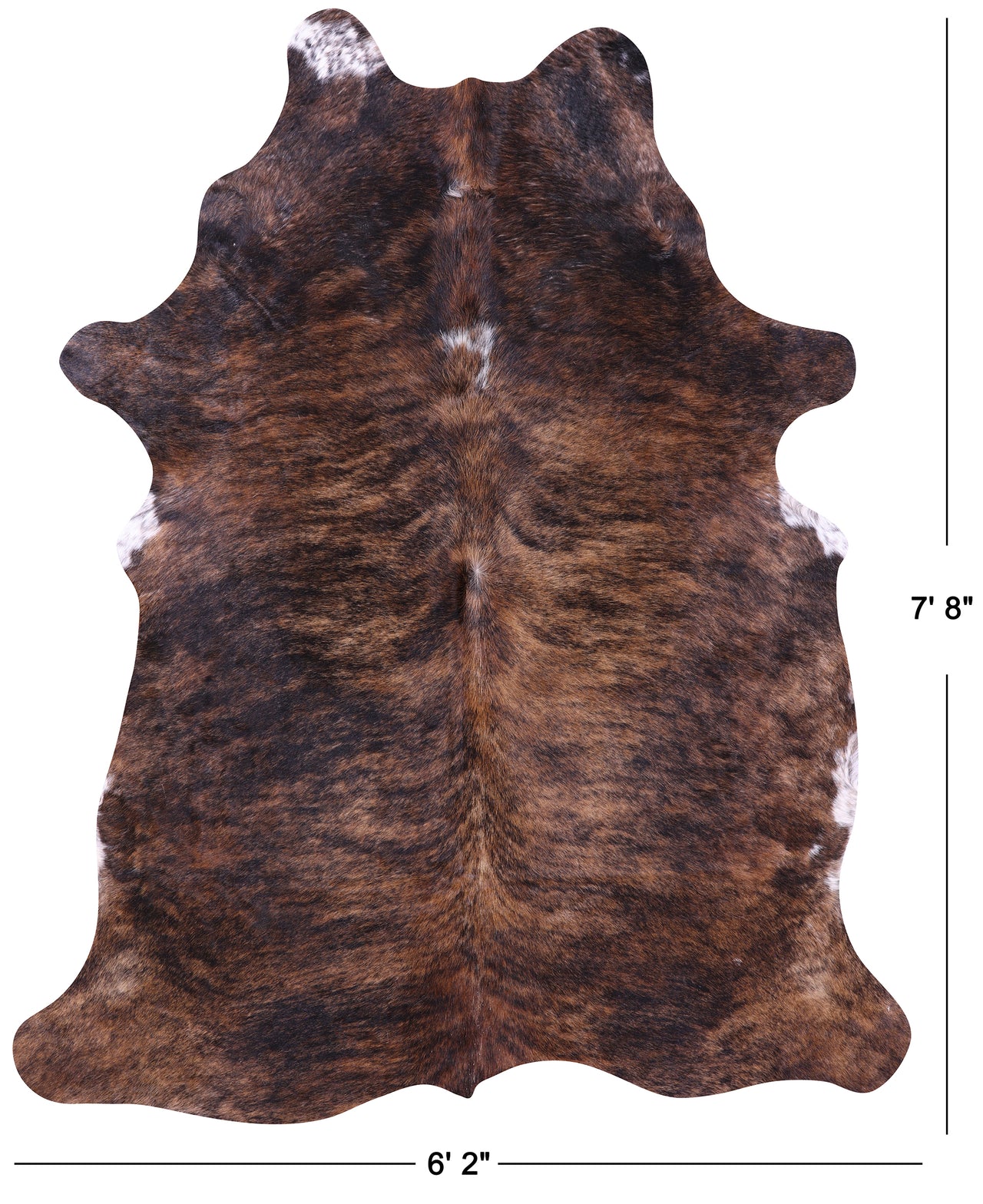 Brindle Natural Brown Cowhide Rug - XX-Large 7' 8"H x 6' 2"W