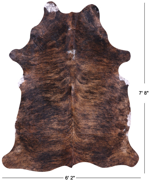 Brindle Natural Brown Cowhide Rug - XX-Large 7' 8