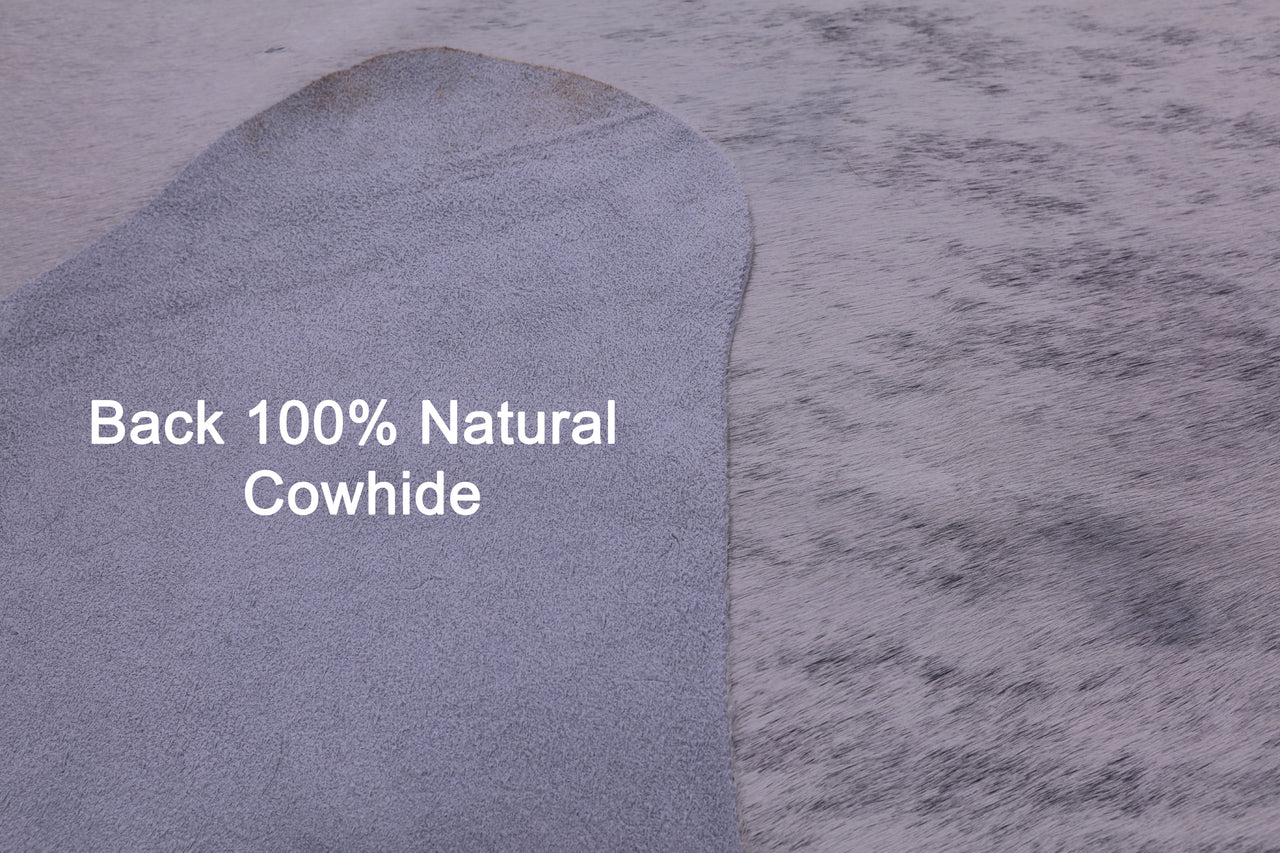 Grey Brindle Natural Cowhide Rug - XX-Large 8' 2"H x 7' 2"W