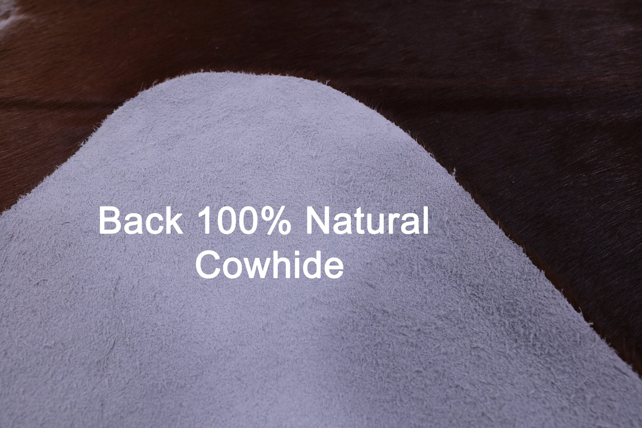 Brown Natural Cowhide Rug - XX-Large 7' 5"H x 6' 4"W