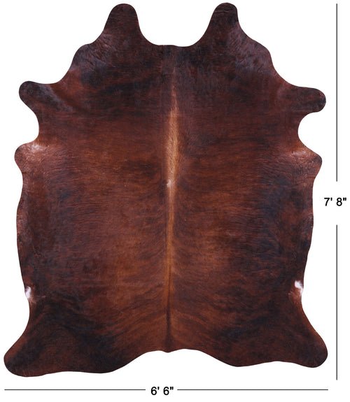 Dark Brindle Natural Cowhide Rug - XX-Large 7' 8