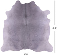 Thumbnail for Grey Natural Cowhide Rug - X-Large 6' 8