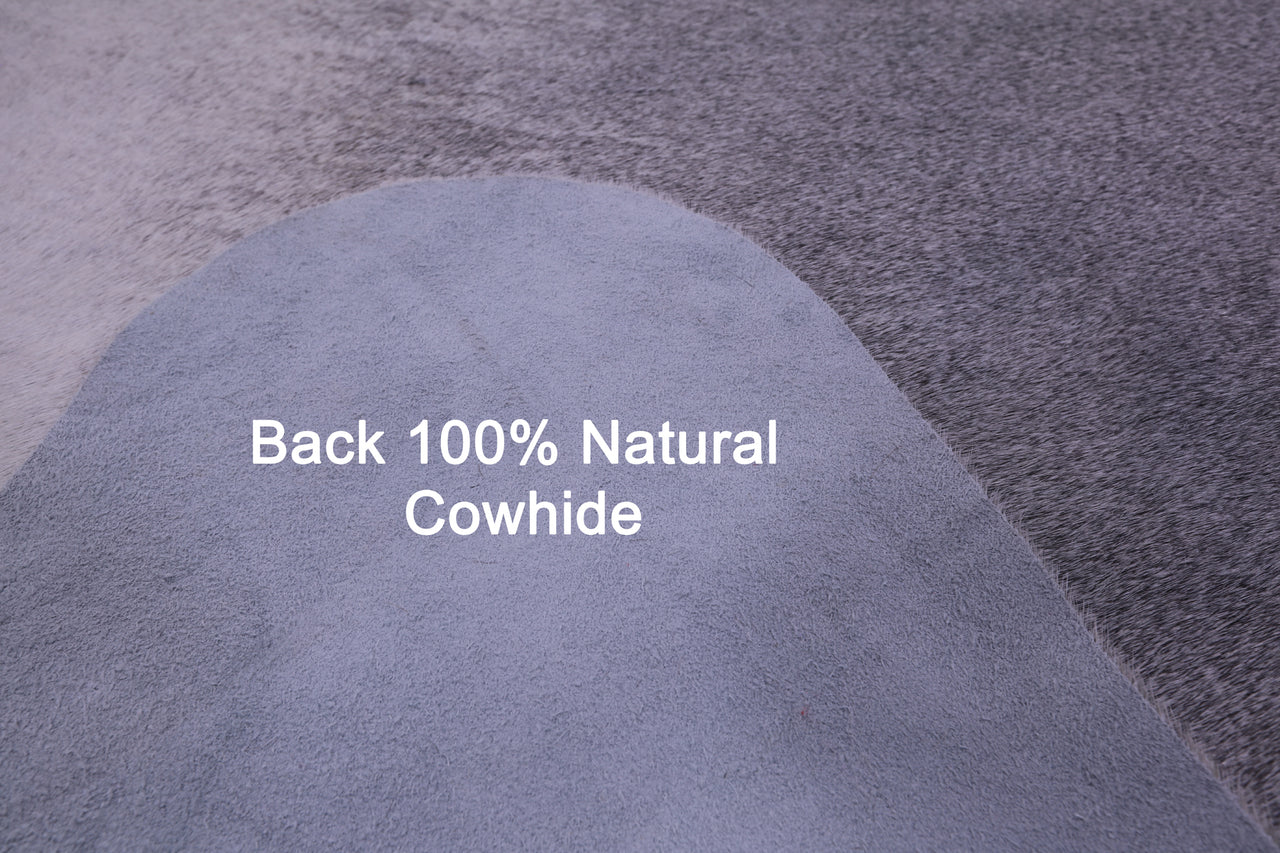 Grey Natural Cowhide Rug - X-Large 6' 8"H x 6' 8"W