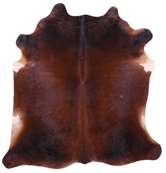 Dark Brown Natural Cowhide Rug - XX-Large 7' 5"H x 7' 2"W