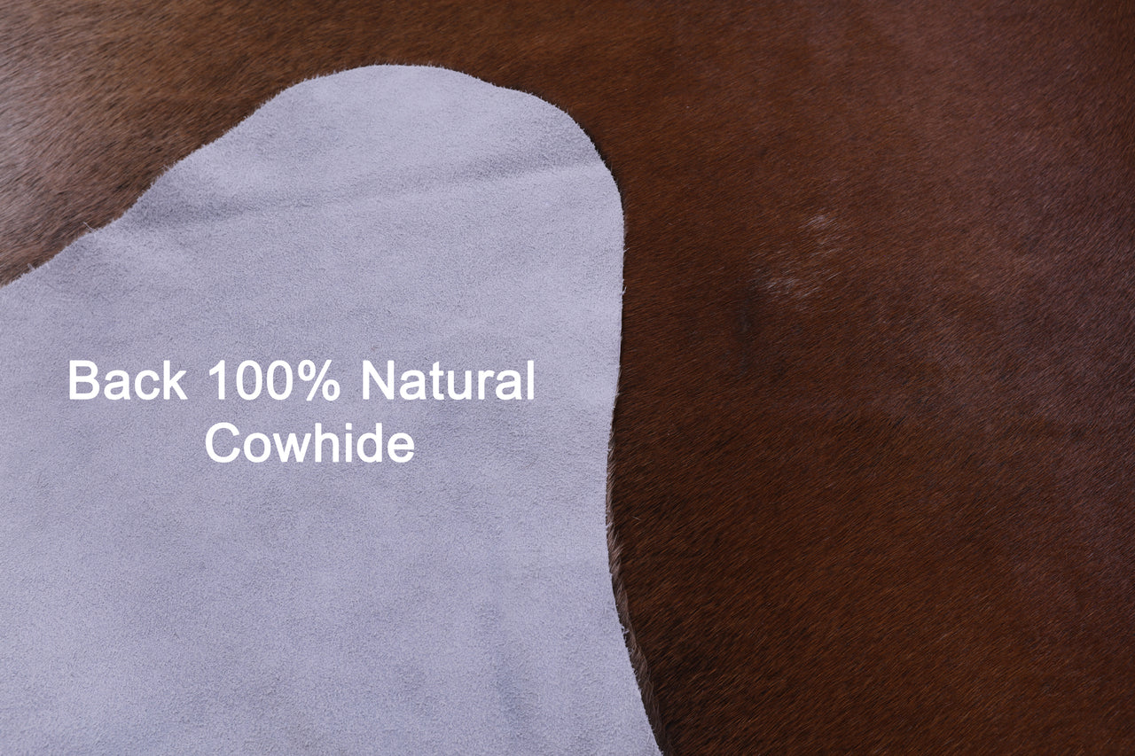 Brown Natural Cowhide Rug - XX-Large 7' 10"H x 7' 3"W