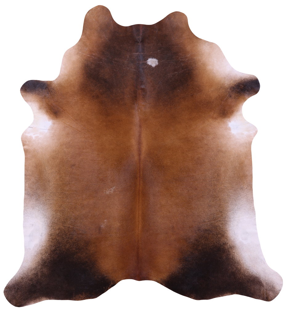 Brown Natural Cowhide Rug - XX-Large 7' 10"H x 7' 3"W