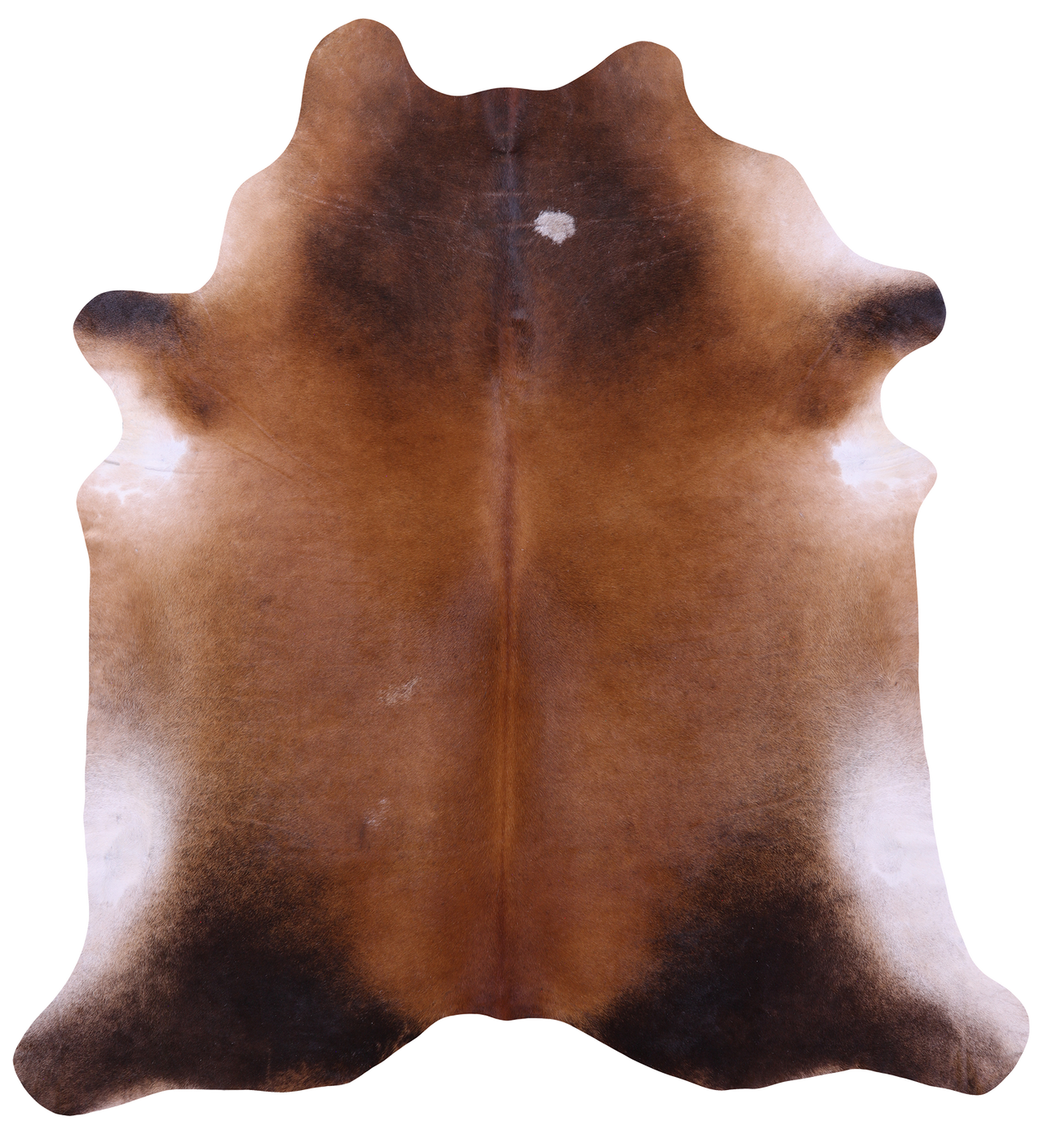 Brown Natural Cowhide Rug - XX-Large 7' 10"H x 7' 3"W