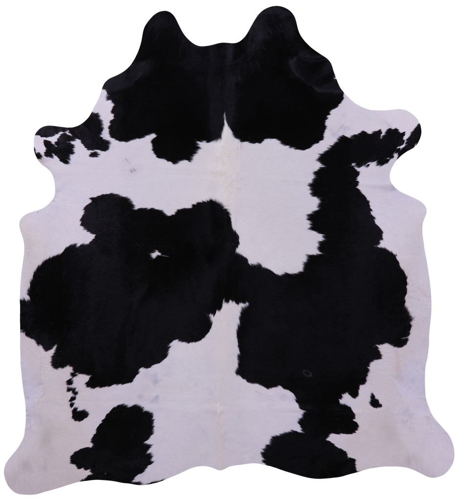 Black & White Natural Cowhide Rug - XX-Large 7' 4"H x 6' 9"W