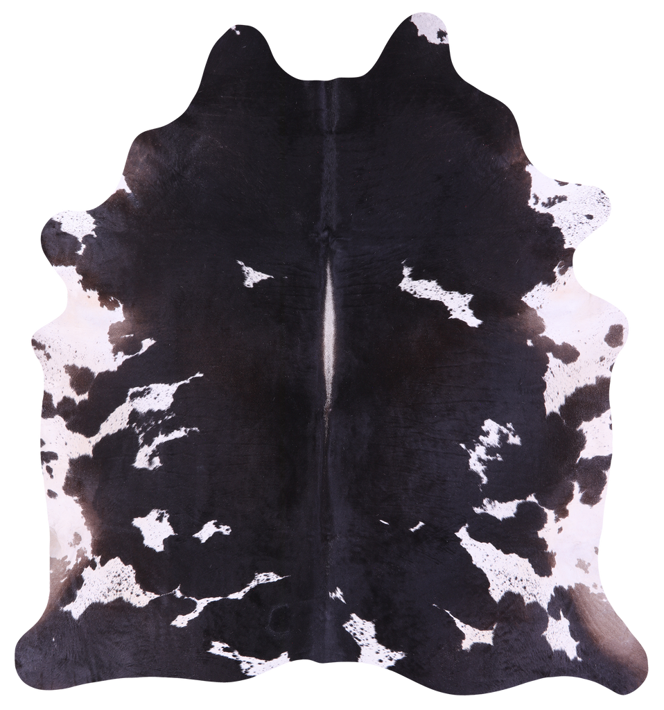 Black Salt & Pepper Natural Cowhide Rug - XX-Large 8' 1"H x 7' 3"W