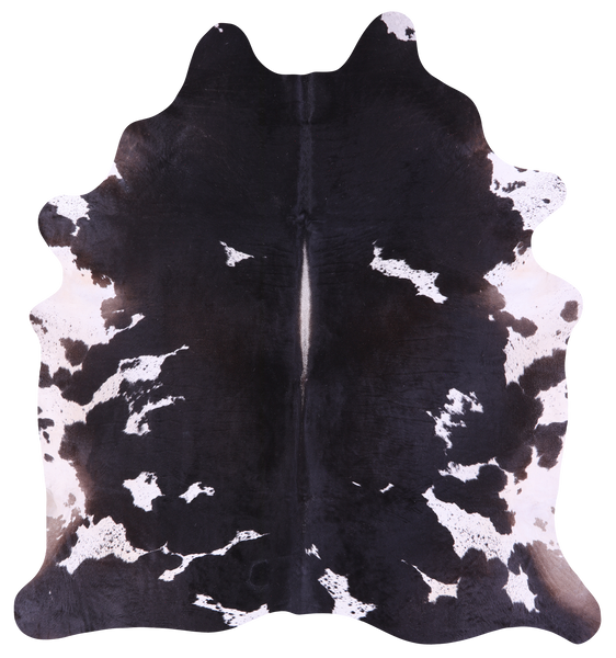 Black Salt & Pepper Natural Cowhide Rug - XX-Large 8' 1"H x 7' 3"W