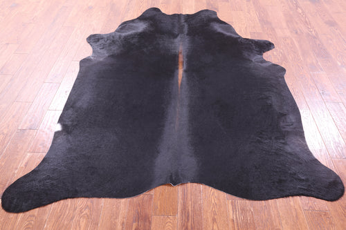 Black Natural Cowhide Rug - XX-Large 7' 6
