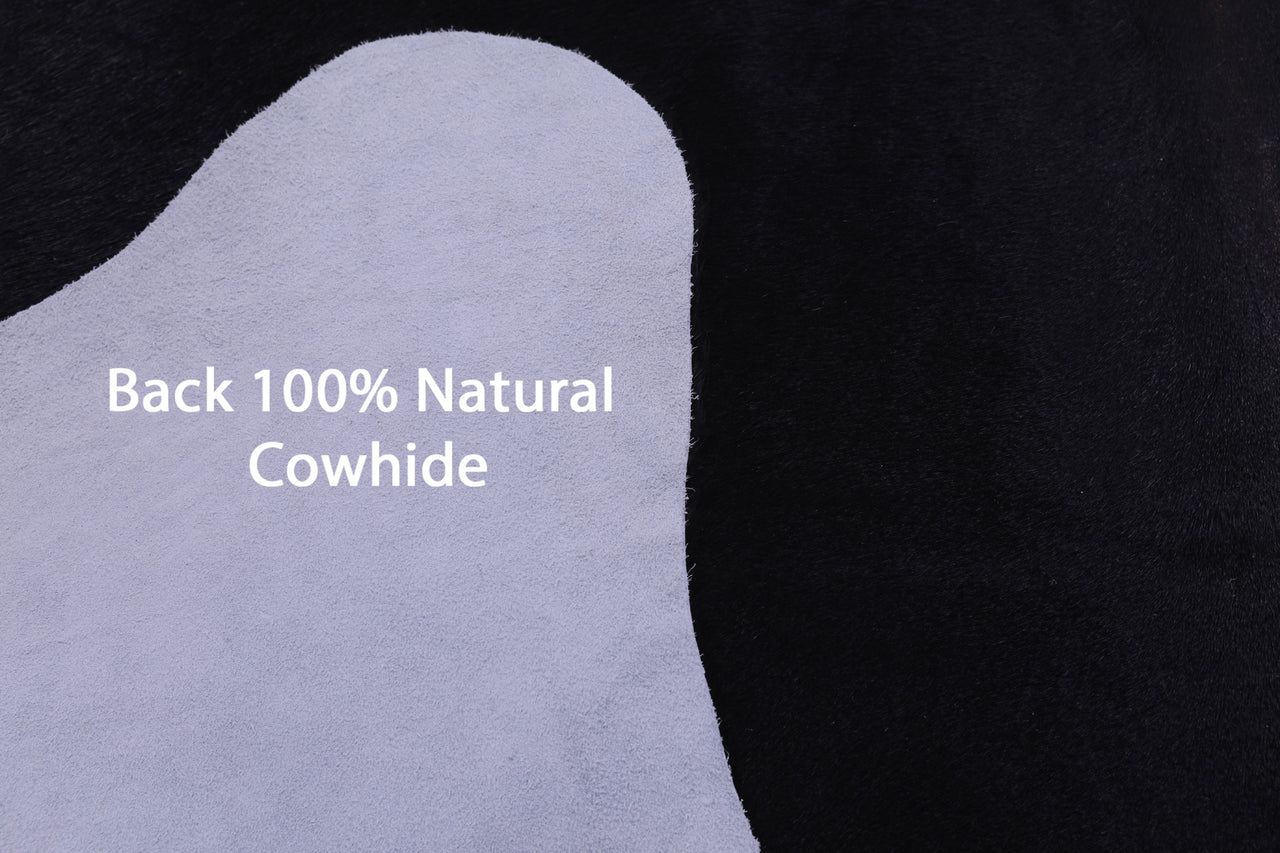 Black Natural Cowhide Rug - XX-Large 7' 6"H x 6' 0"W