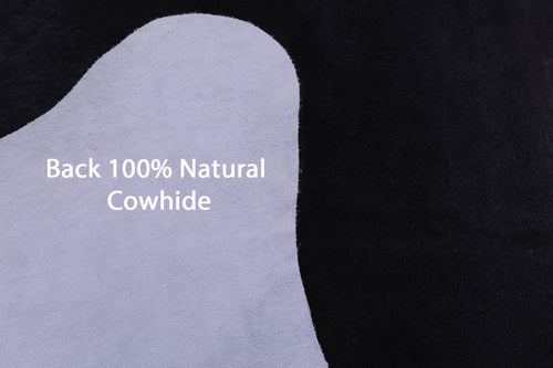 Black Natural Cowhide Rug - XX-Large 7' 6