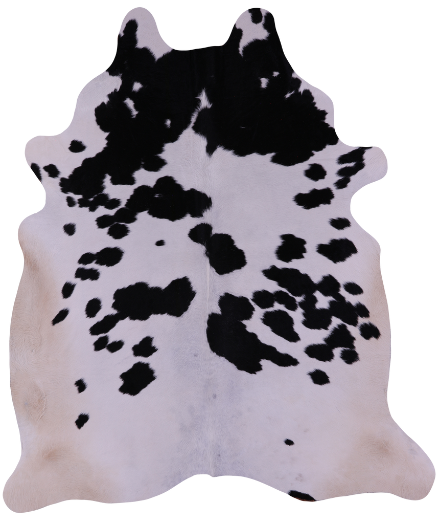 Black & White Natural Cowhide Rug - XX-Large 8' 6"H x 7' 2"W