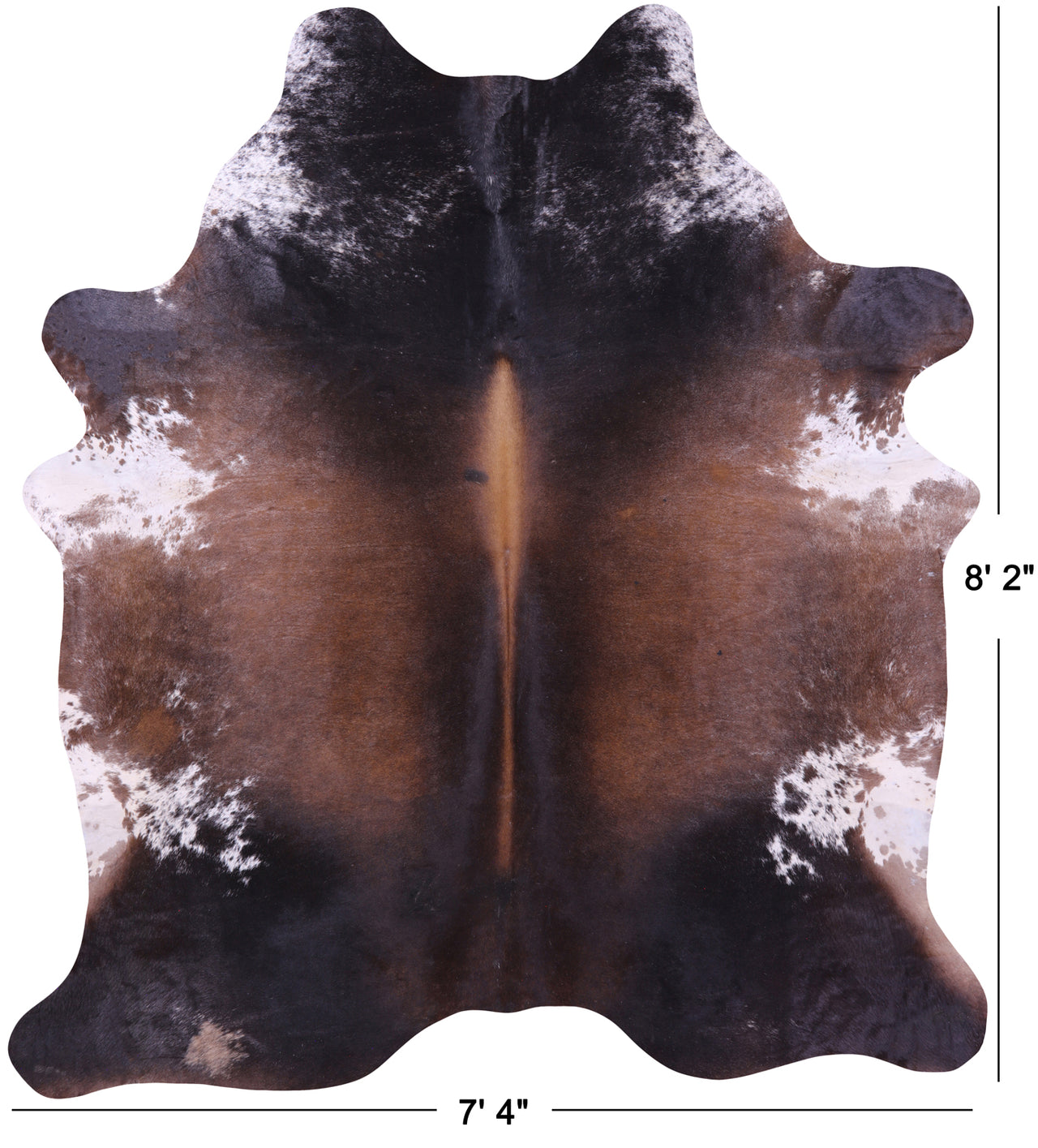 Brown Salt & Pepper Natural Cowhide Rug - XX-Large 8' 2"H x 7' 4"W