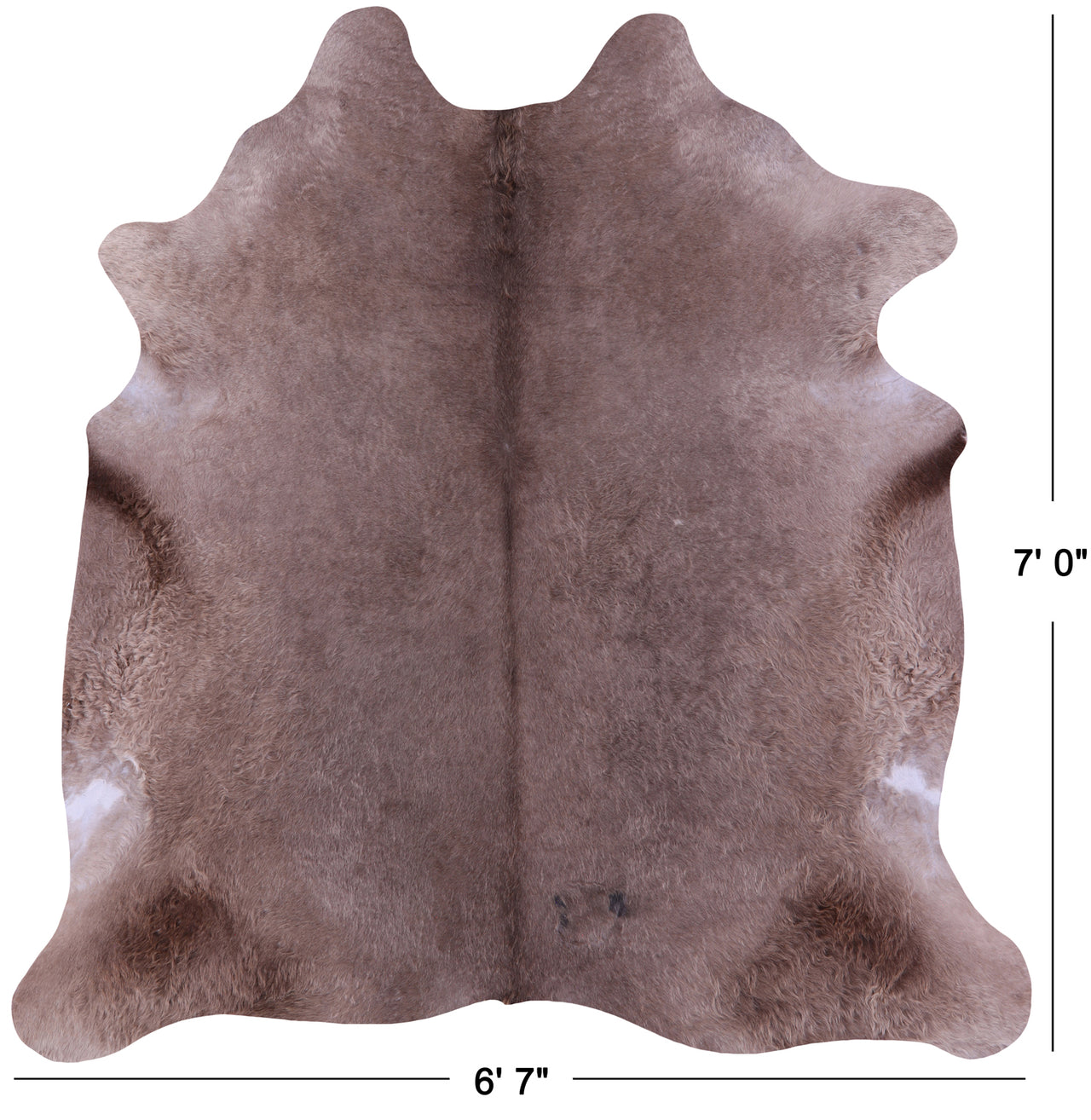 Champagne Natural Cowhide Rug - X-Large 7' 0"H x 6' 7"W
