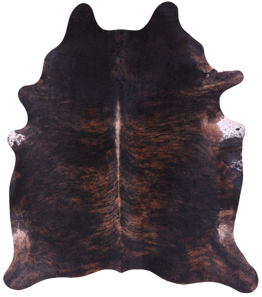 Dark Brown Natural Cowhide Rug - XX-Large 7' 6"H x 6' 7"W