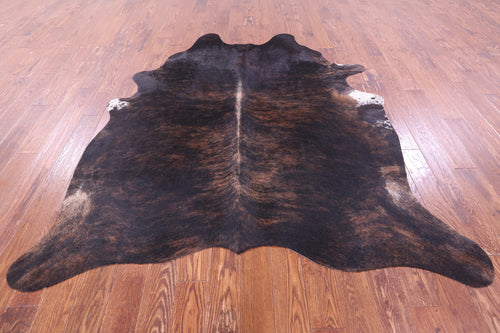 Dark Brown Natural Cowhide Rug - XX-Large 7' 6