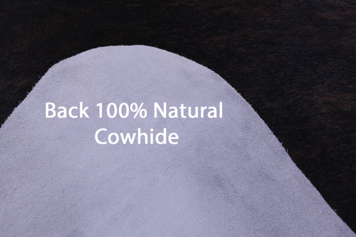 Dark Brown Natural Cowhide Rug - XX-Large 7' 6