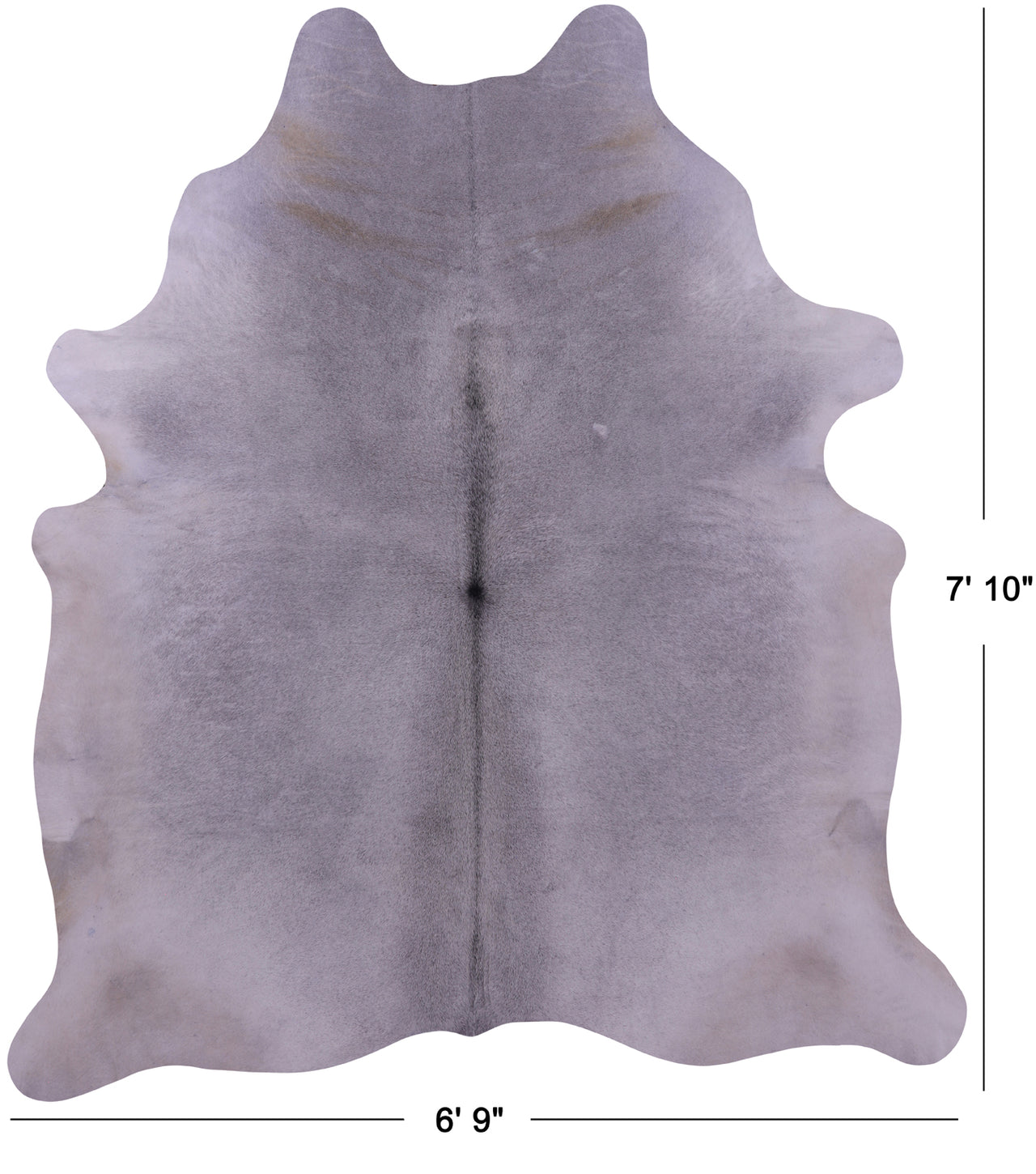Grey Natural Cowhide Rug - XX-Large 7' 10"H x 6' 9"W